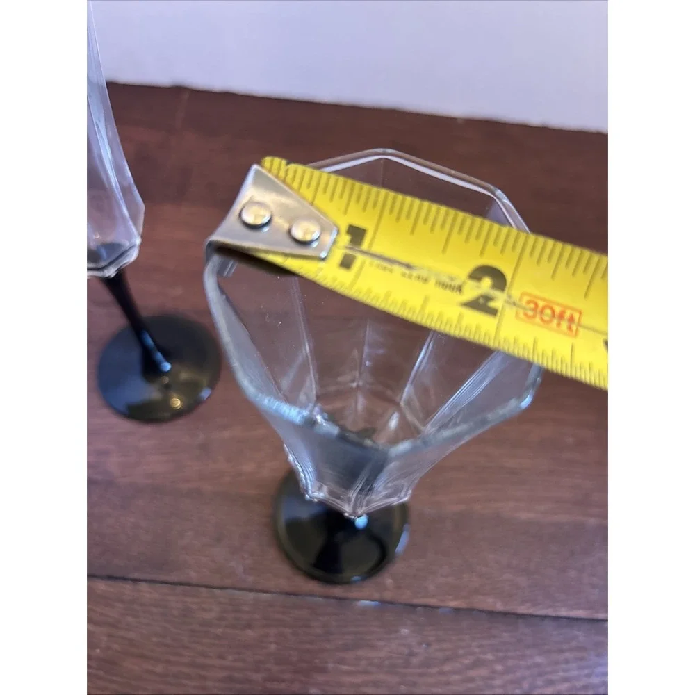 VTG LUMINARC FRANCE Crystal Octime  Stem Champagne Fluted Glasses 8.5/8 Set Of 2
